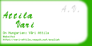 attila vari business card