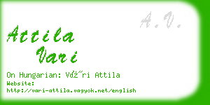 attila vari business card